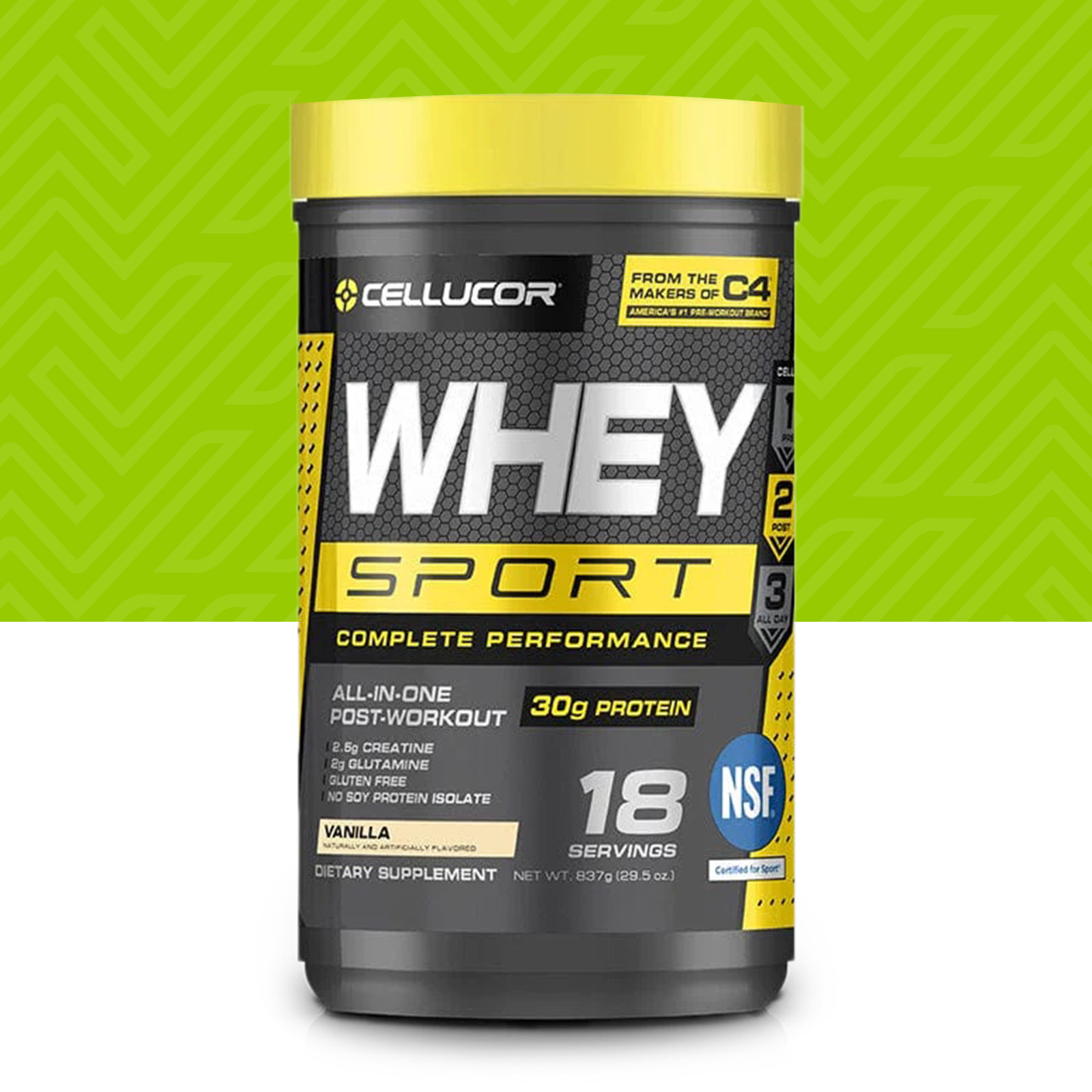 Bottle of protein from Cellucor brand